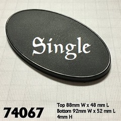 74067(s) Oval Gaming Base,  90mm x 52mm (1)